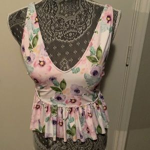 Kortni Jeane V-neck swimmer top